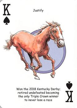 2020 Hero Decks Derby Deck Playing Cards #K♠ Justify Front